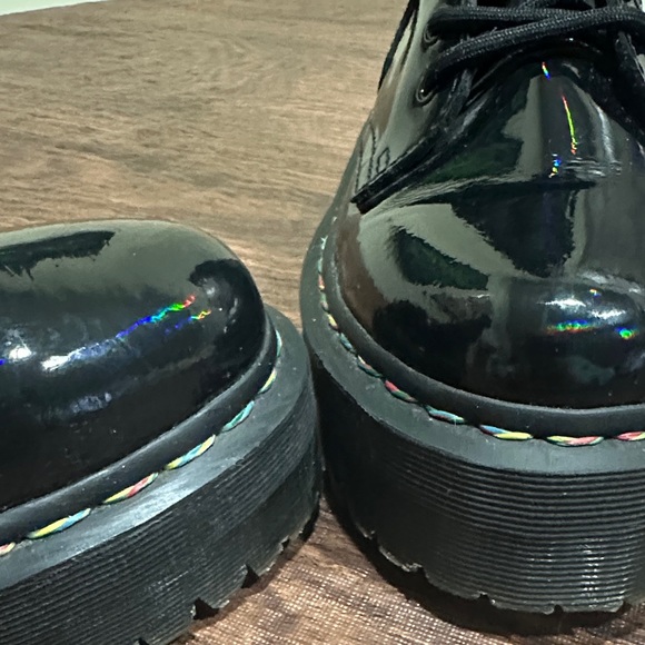Dr. Martens Jadon Hi Rainbow Holographic Patent Platform Boots - RARE - Picture 11 of 16